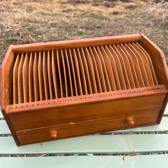 Vintage Wooden Letter Organizer
